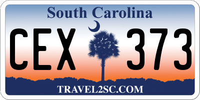 SC license plate CEX373