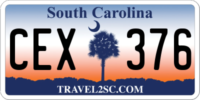 SC license plate CEX376