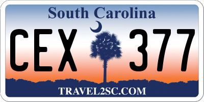 SC license plate CEX377