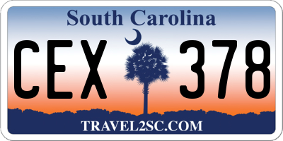 SC license plate CEX378