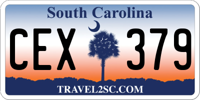 SC license plate CEX379