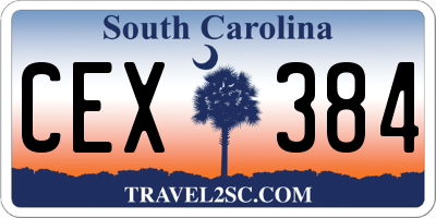 SC license plate CEX384