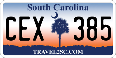 SC license plate CEX385