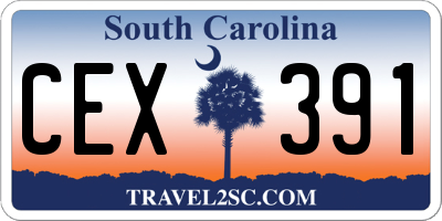 SC license plate CEX391