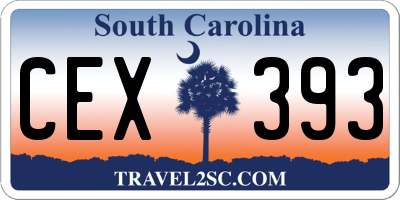 SC license plate CEX393