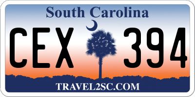 SC license plate CEX394