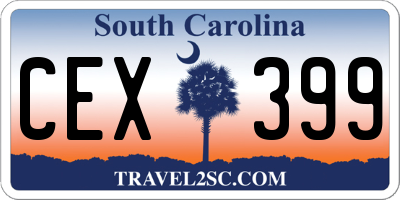 SC license plate CEX399