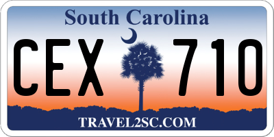 SC license plate CEX710