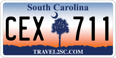 SC license plate CEX711