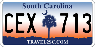 SC license plate CEX713