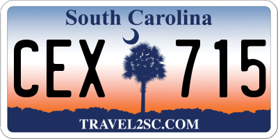 SC license plate CEX715