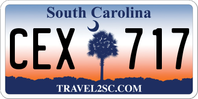 SC license plate CEX717
