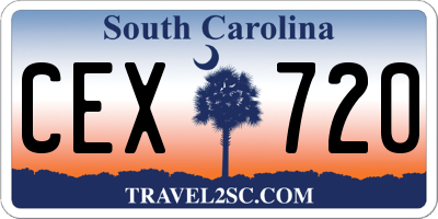 SC license plate CEX720
