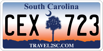 SC license plate CEX723