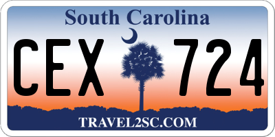 SC license plate CEX724