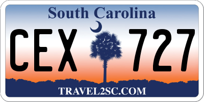 SC license plate CEX727