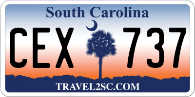 SC license plate CEX737