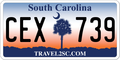 SC license plate CEX739