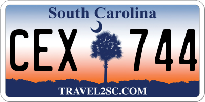 SC license plate CEX744