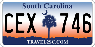 SC license plate CEX746