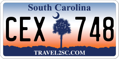 SC license plate CEX748