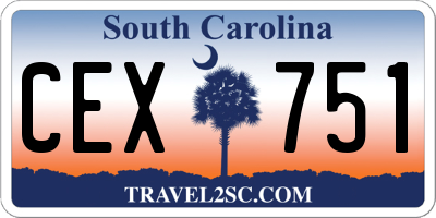 SC license plate CEX751