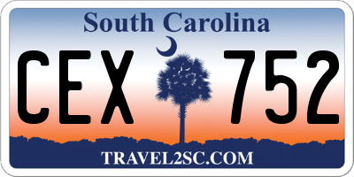 SC license plate CEX752