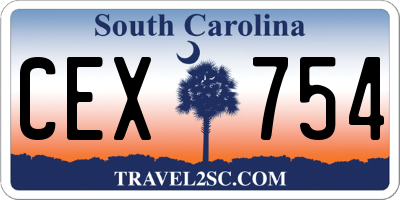SC license plate CEX754