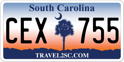 SC license plate CEX755