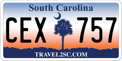 SC license plate CEX757