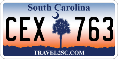 SC license plate CEX763