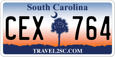 SC license plate CEX764