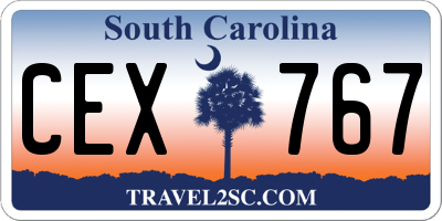 SC license plate CEX767