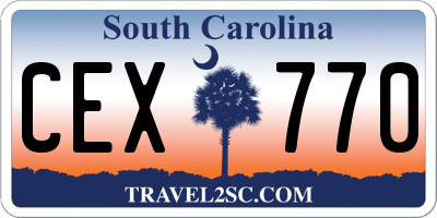 SC license plate CEX770