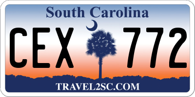 SC license plate CEX772