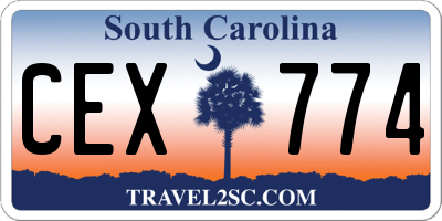 SC license plate CEX774
