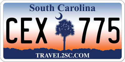 SC license plate CEX775