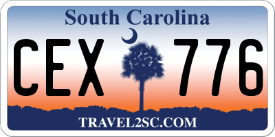 SC license plate CEX776