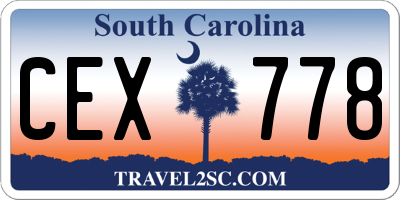 SC license plate CEX778