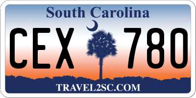 SC license plate CEX780