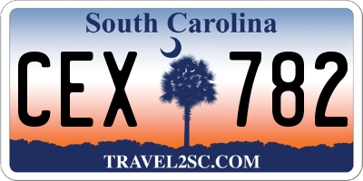 SC license plate CEX782