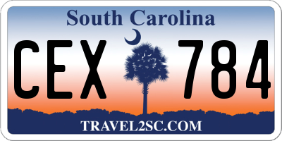 SC license plate CEX784