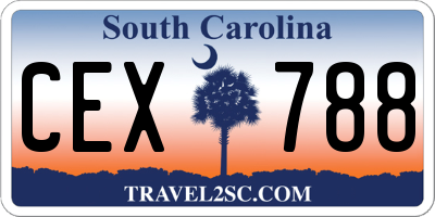 SC license plate CEX788