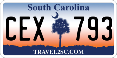 SC license plate CEX793