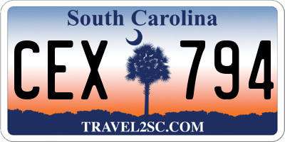 SC license plate CEX794