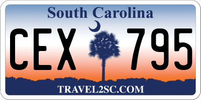 SC license plate CEX795