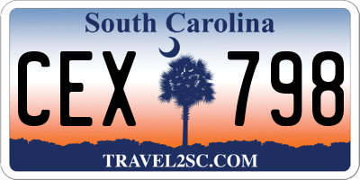 SC license plate CEX798