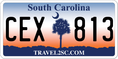 SC license plate CEX813