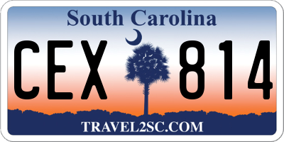 SC license plate CEX814