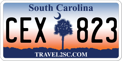 SC license plate CEX823
